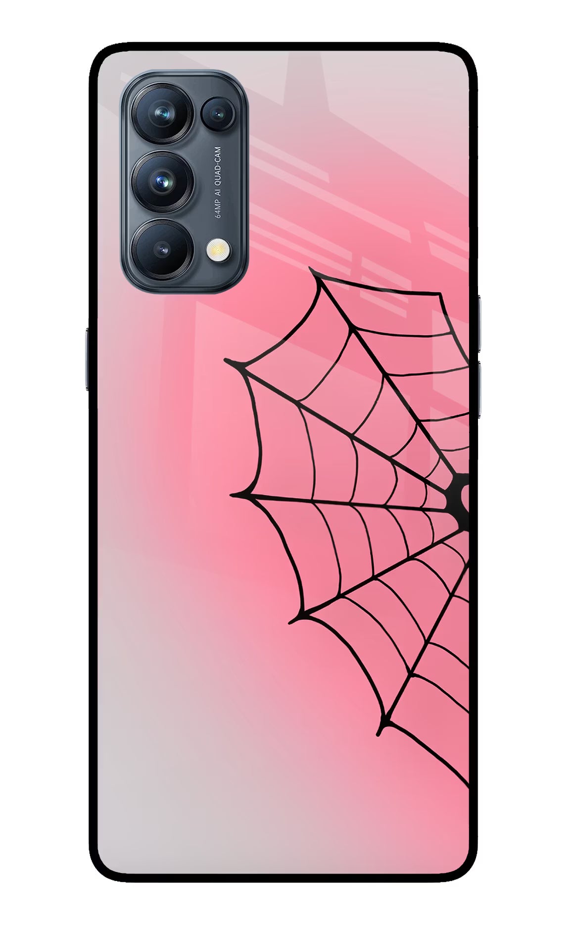 Pink Web Oppo Reno5 Pro 5G Glass Case