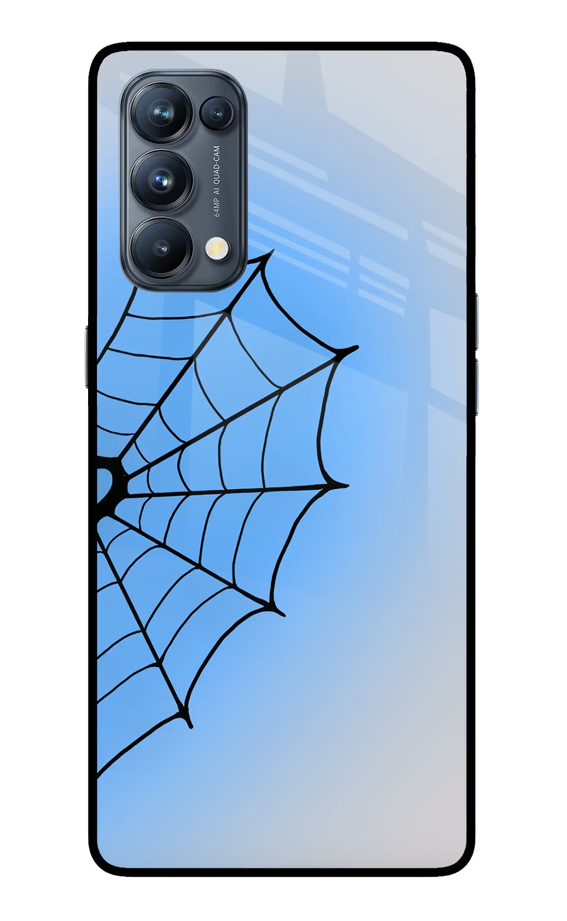 Blue Web Oppo Reno5 Pro 5G Glass Case