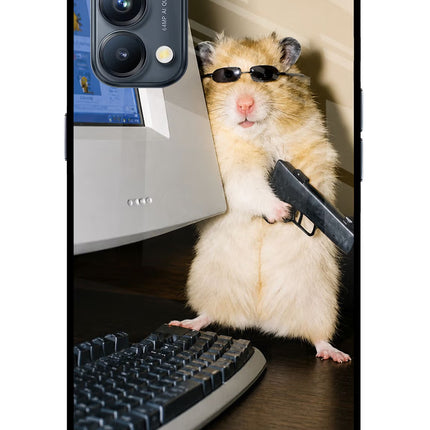Hacker Hamster Oppo Reno5 Pro 5G Glass Case
