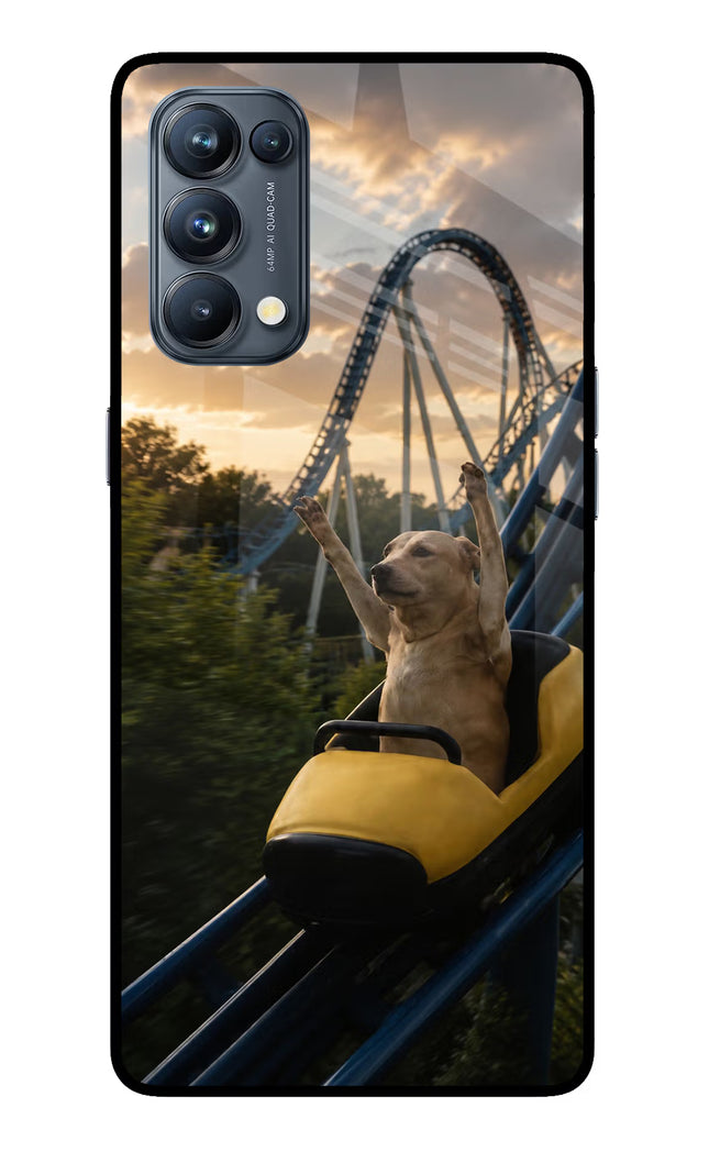 Rollercoaster Dog Oppo Reno5 Pro 5G Glass Case