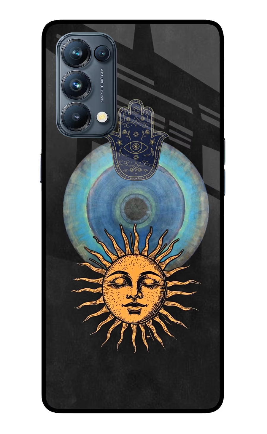 Divine Sun Oppo Reno5 Pro 5G Back Cover, Glass case