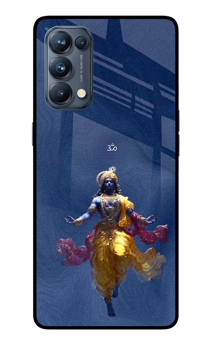 Cosmic Krishna Oppo Reno5 Pro 5G Back Cover, Glass case