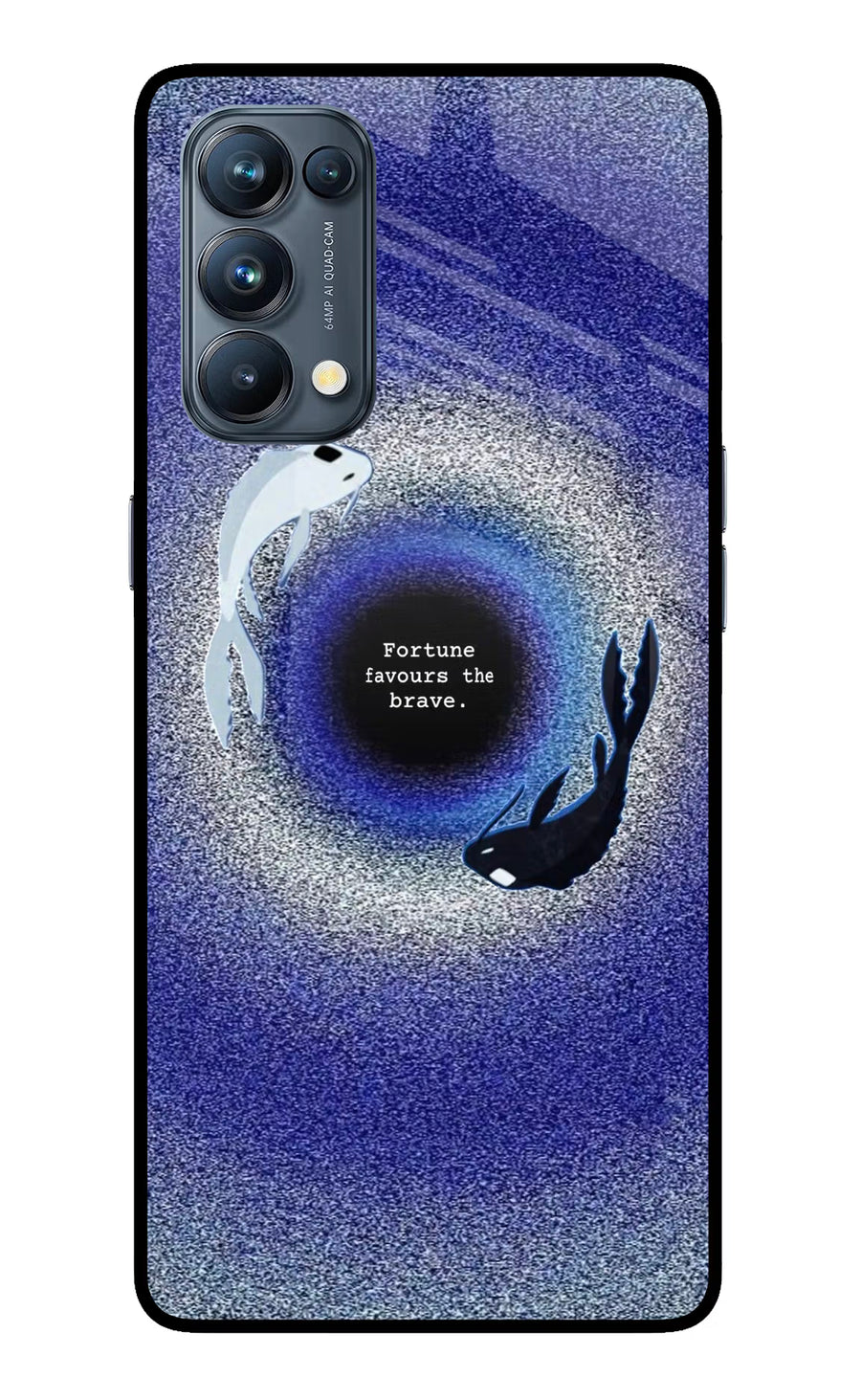 Dark Koi Oppo Reno5 Pro 5G Back Cover, Glass case