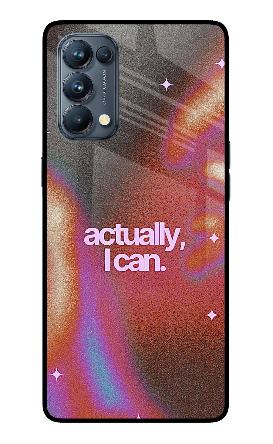 Pink Aura Oppo Reno5 Pro 5G Back Cover, Glass case