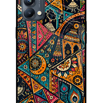 Folk Print Oppo Reno5 Pro 5G Glass Case