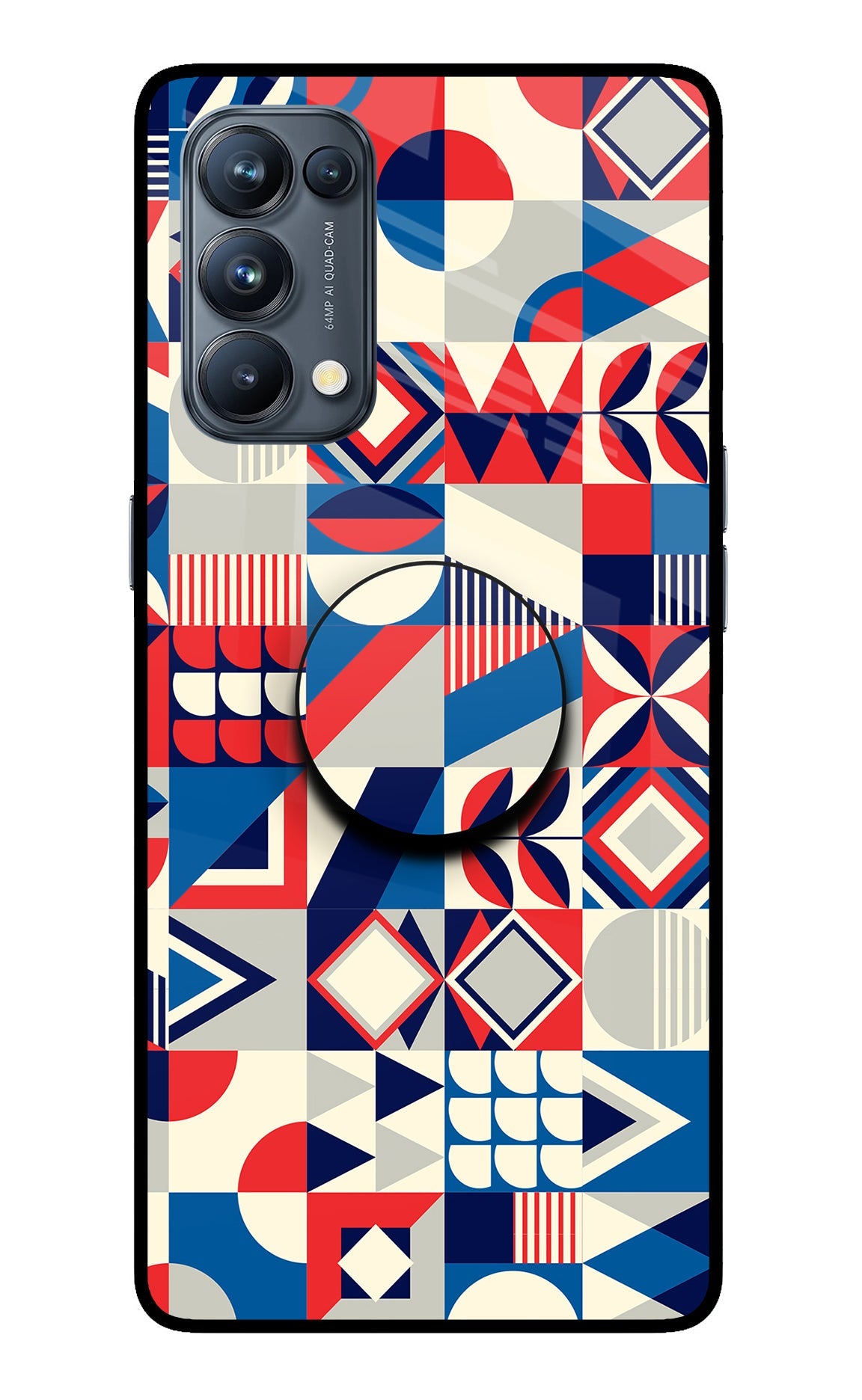 Colorful Pattern Oppo Reno5 Pro 5G Glass Case