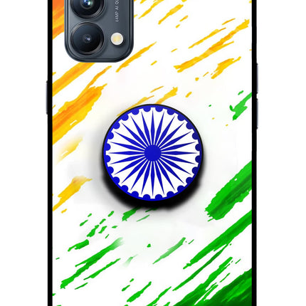 Indian Flag Ashoka Chakra Oppo Reno5 Pro 5G Pop Case by Casekaro