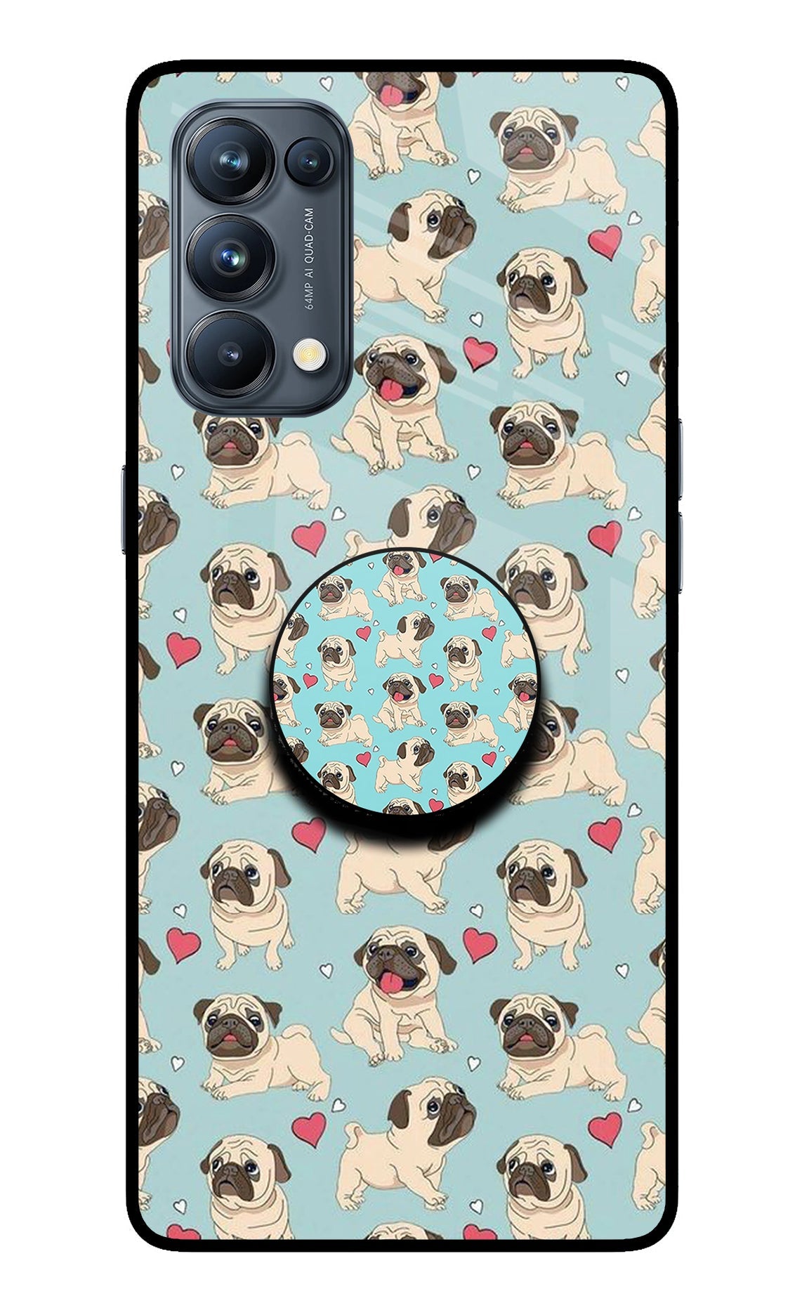 Pug Dog Oppo Reno5 Pro 5G Pop Case