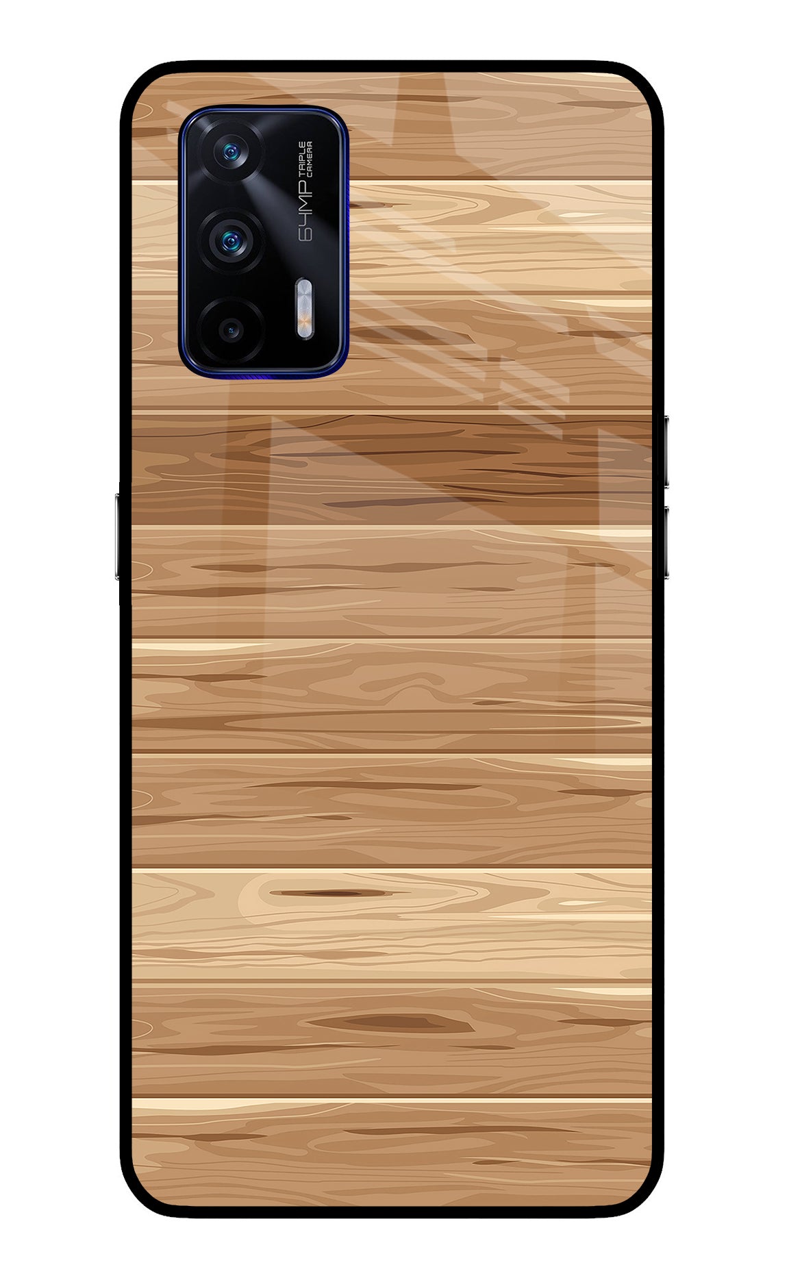 Wooden Vector Realme GT 5G Glass Case
