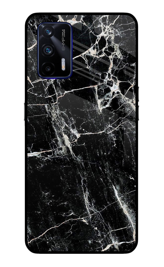 Black Marble Texture Realme GT 5G Glass Case