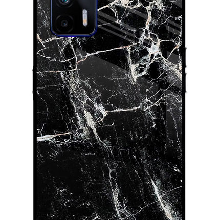 Black Marble Texture Realme GT 5G Glass Case