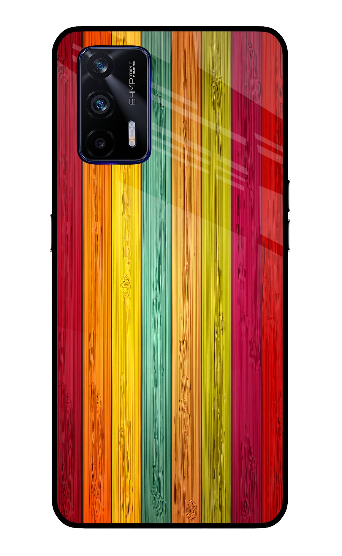 Multicolor Wooden Realme GT 5G Back Cover