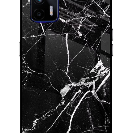 Black Marble Pattern Realme GT 5G Glass Case