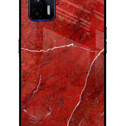 Red Marble Design Realme GT 5G Glass Case