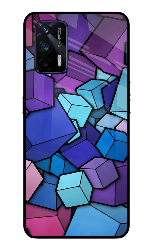 Cubic Abstract Realme GT 5G Glass Case