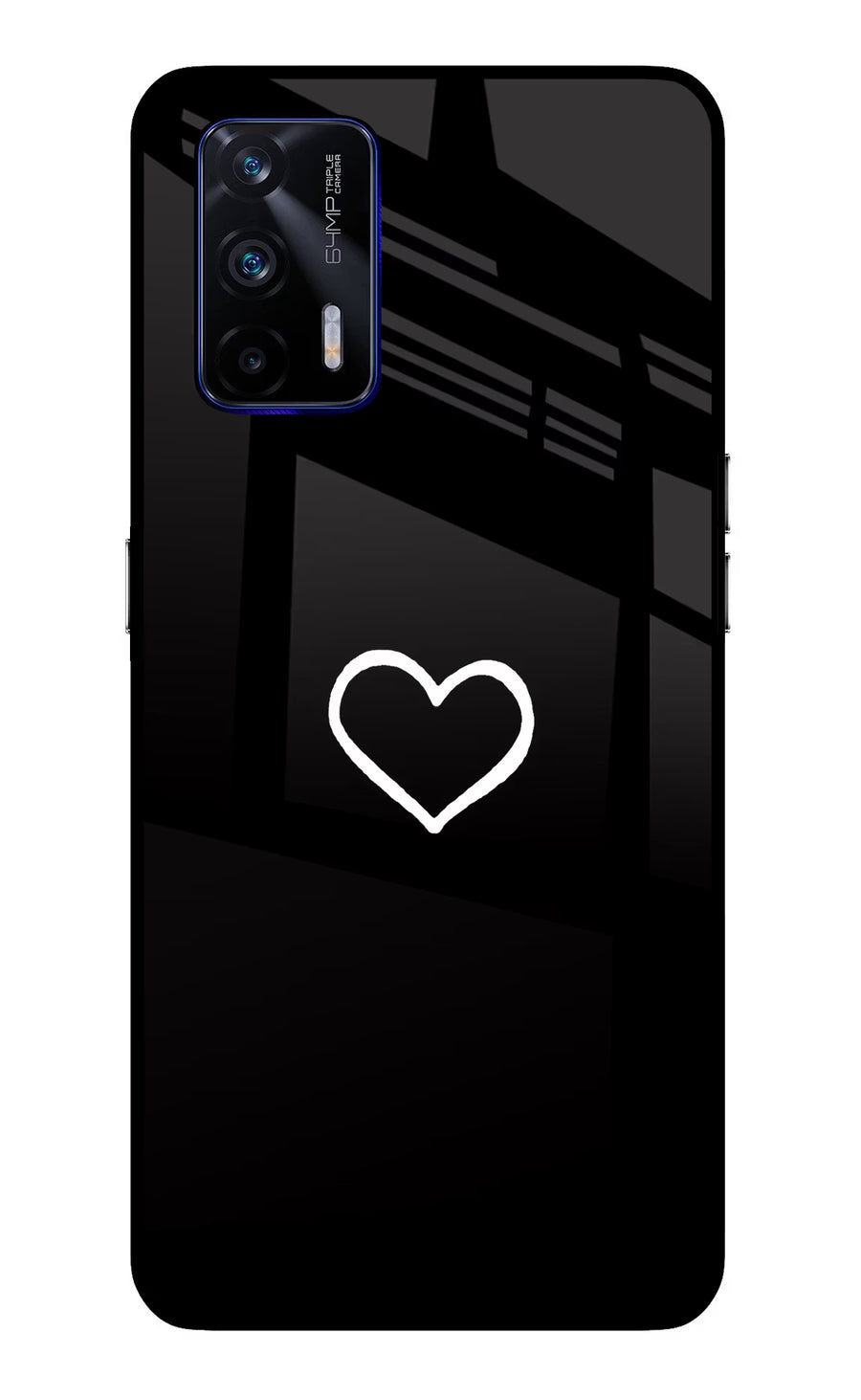 Heart Realme GT 5G Back Cover, Glass case