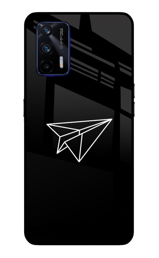 Paper Plane White Realme GT 5G Glass Case