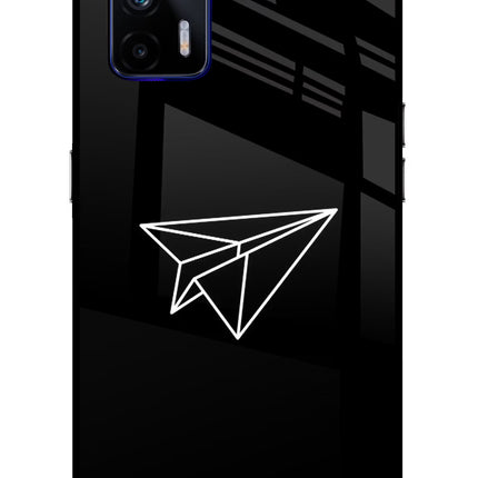 Paper Plane White Realme GT 5G Glass Case