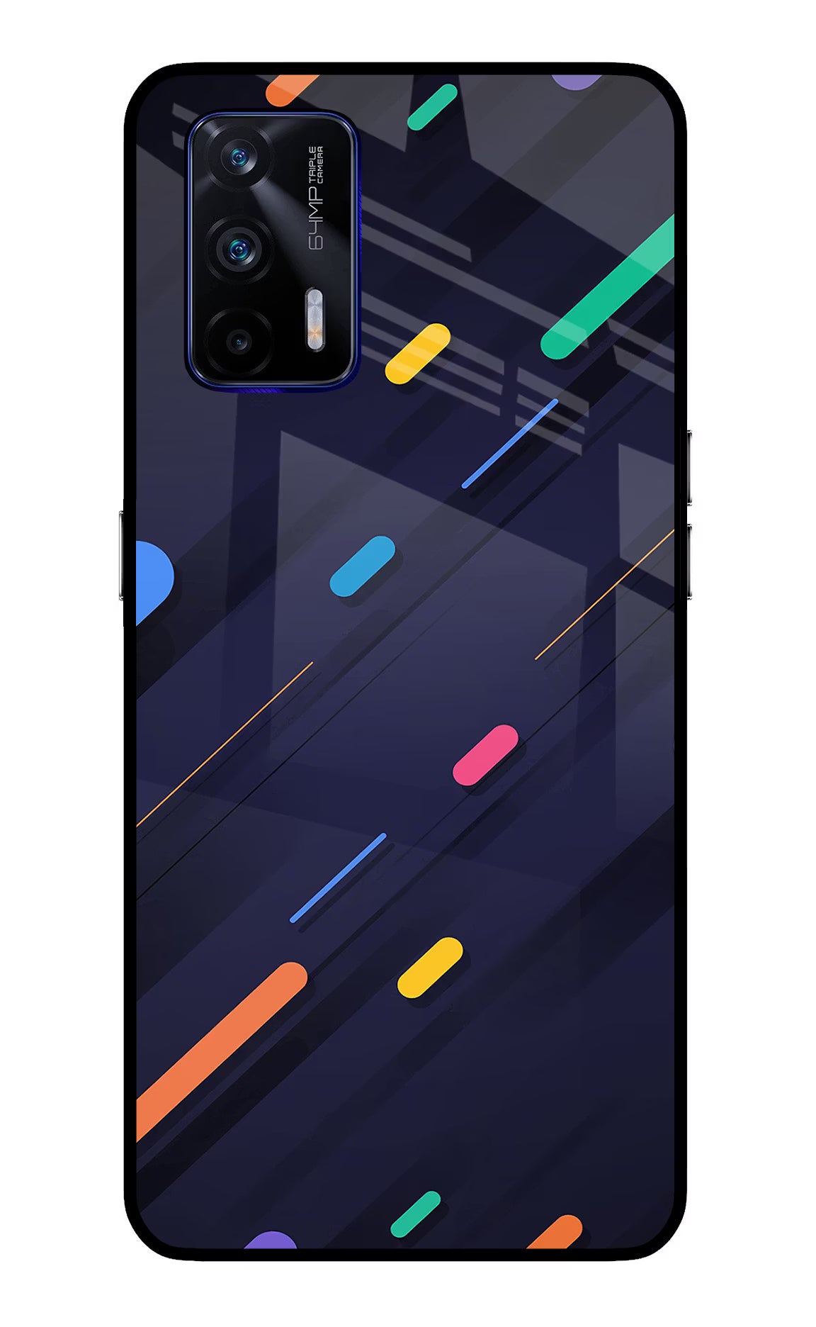 Abstract Design Realme GT 5G Glass Case Back Cover by Casekaro