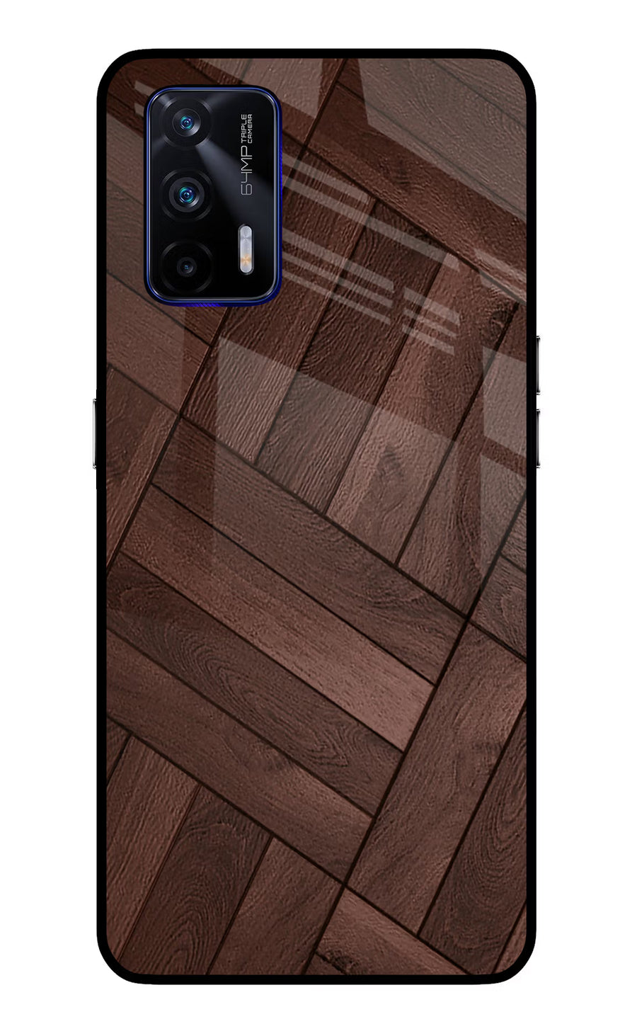Wooden Texture Design Realme GT 5G Back Cover, Glass case
