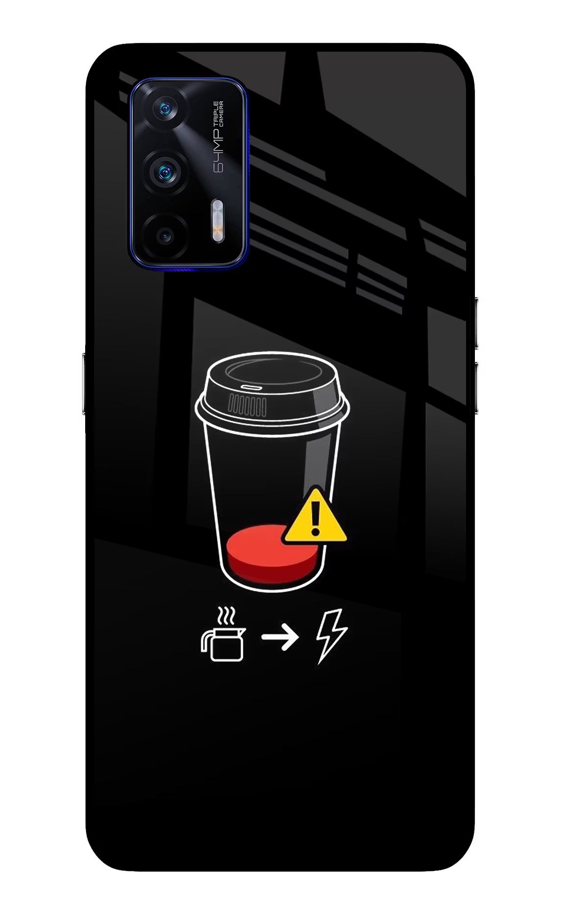 Coffee Realme GT 5G Glass Case Back Cover by Casekaro
