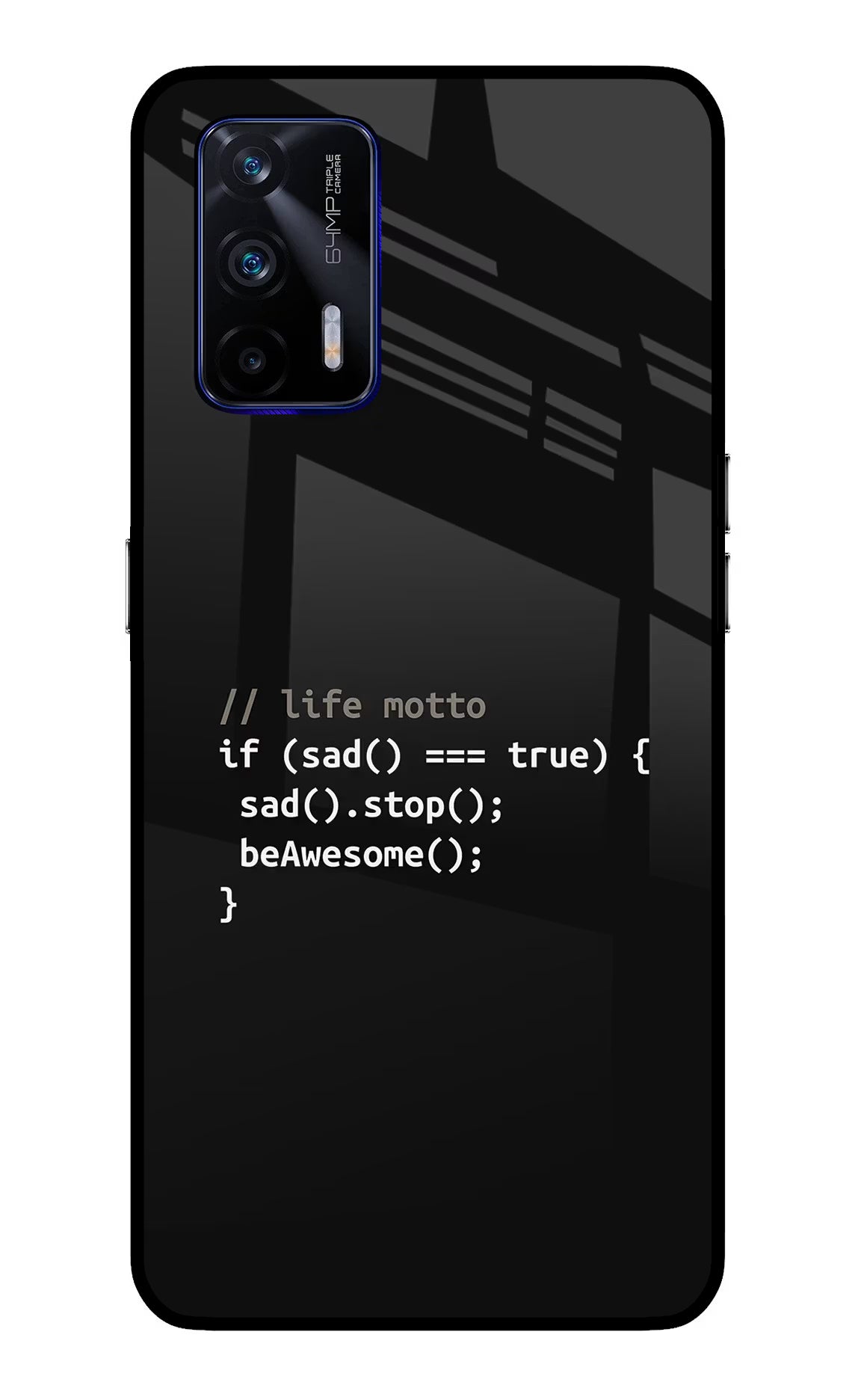 Life Motto Code Realme GT 5G Glass Case Back Cover by Casekaro