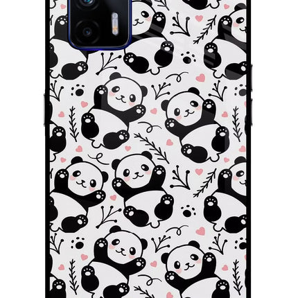 Cute Panda Realme GT 5G Glass Case