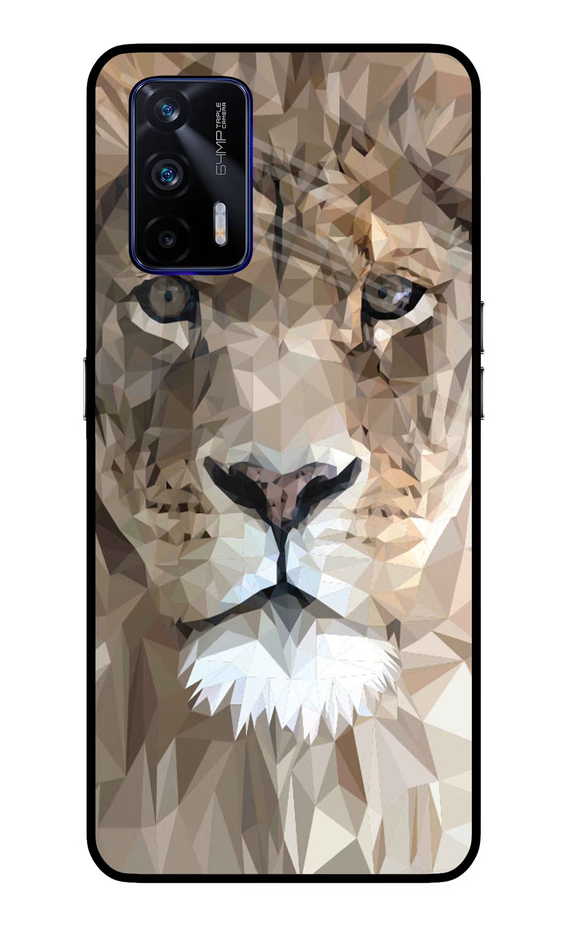 Lion Art Realme GT 5G Glass Case Back Cover by Casekaro