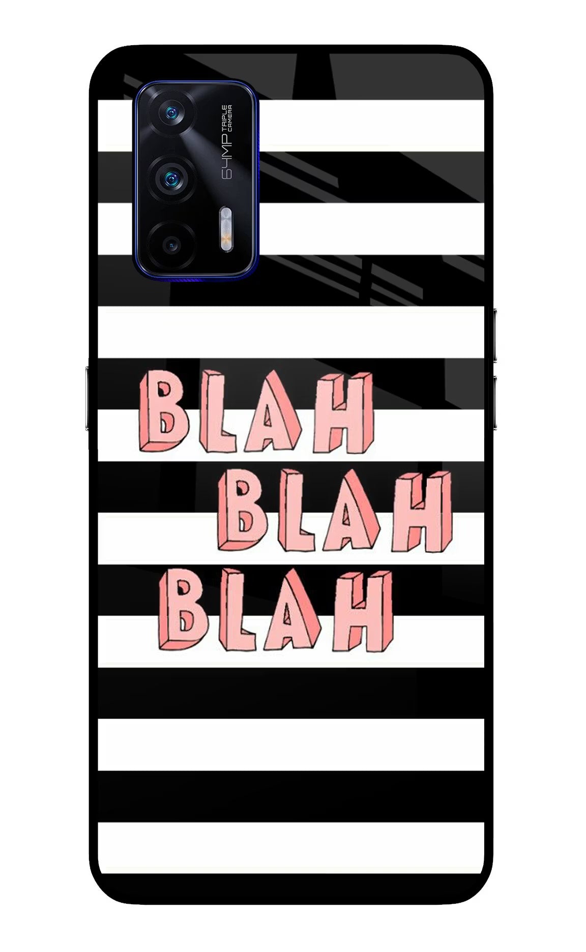Blah Blah Blah Realme GT 5G Glass Case Back Cover by Casekaro