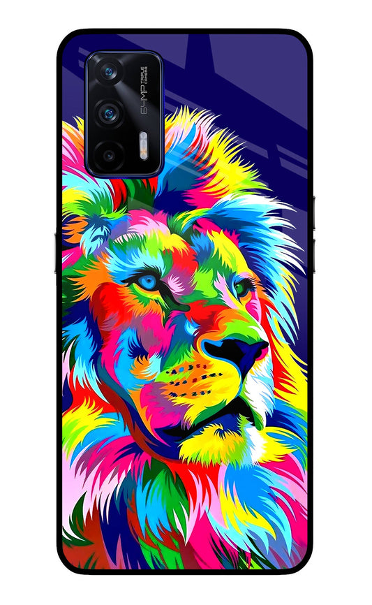 Vector Art Lion Realme GT 5G Glass Case