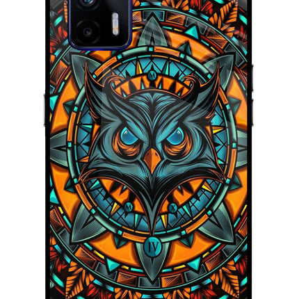Angry Owl Art Realme GT 5G Glass Case Back Cover by Casekaro