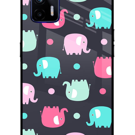 Elephants Realme GT 5G Glass Case