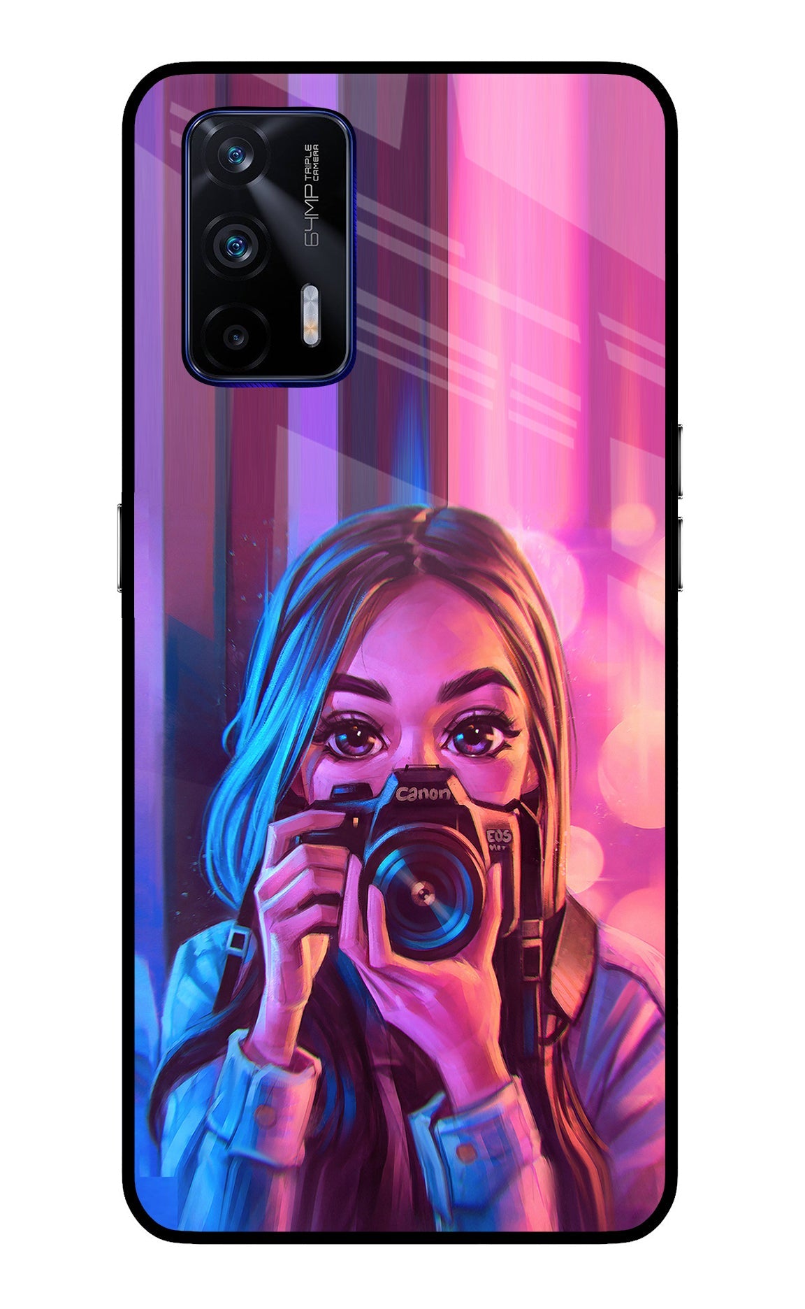 Girl Photographer Realme GT 5G Glass Case