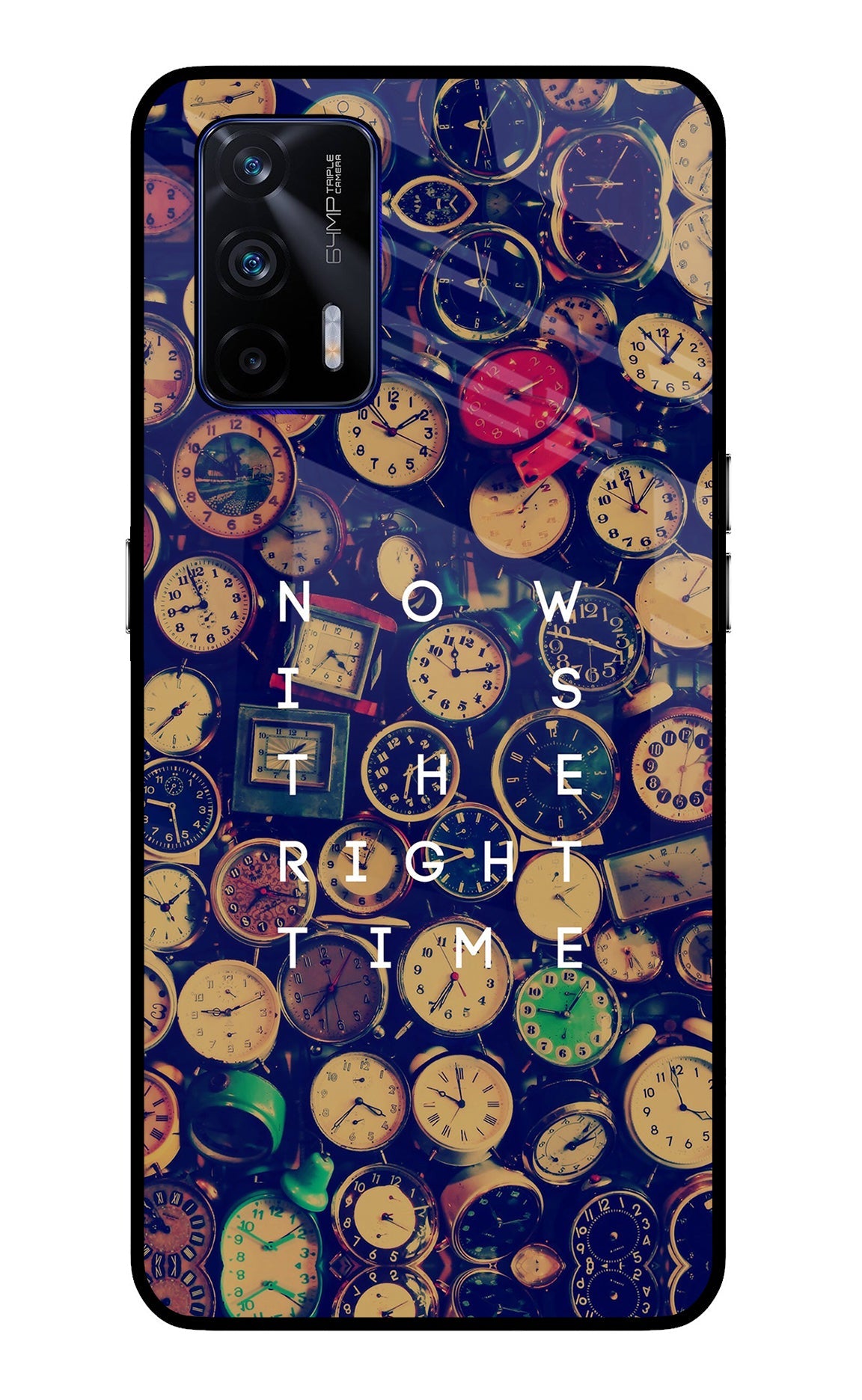 Now is the Right Time Quote Realme GT 5G Glass Case