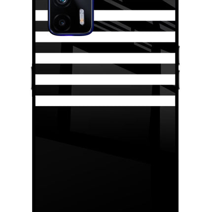Black and White Print Realme GT 5G Glass Case