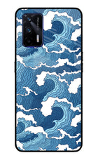 Blue Waves Realme GT 5G Glass Case