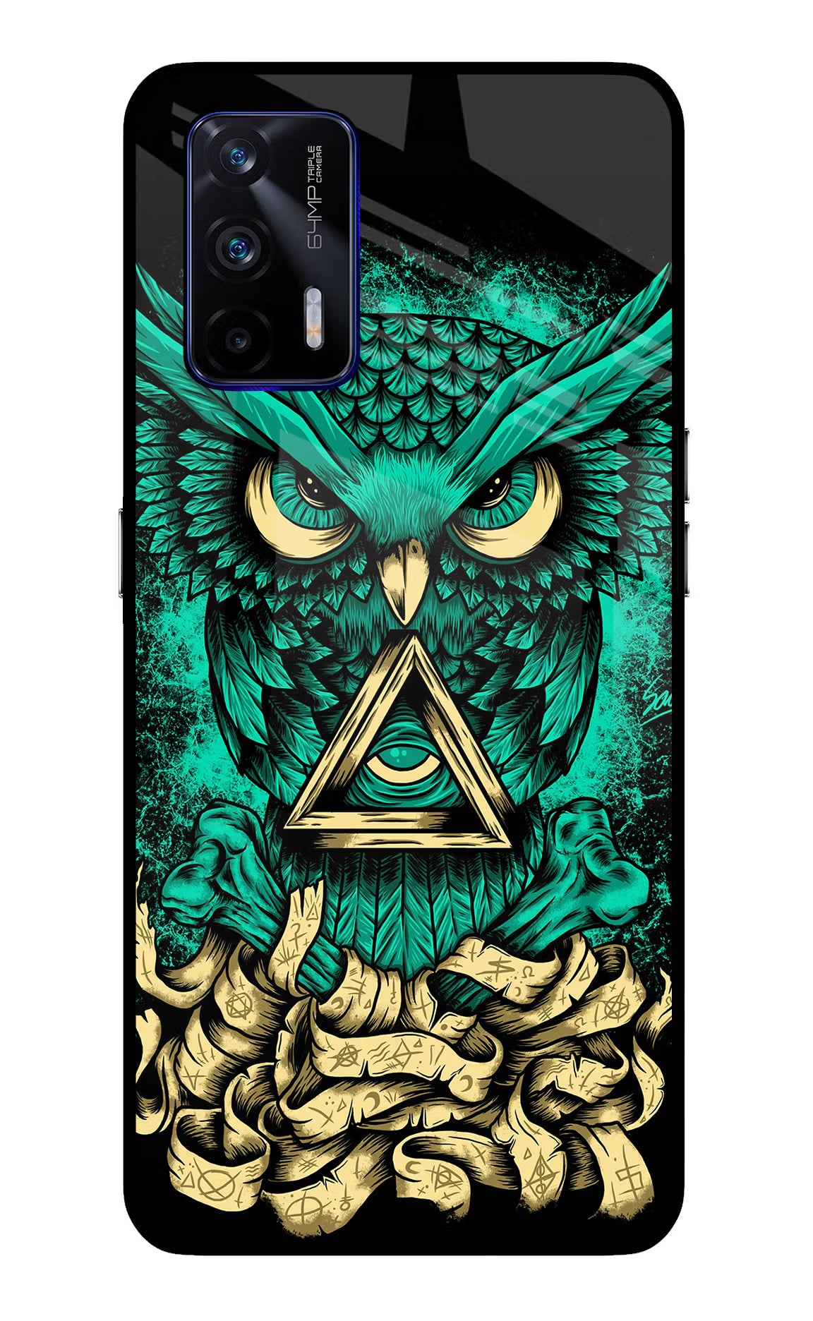 Green Owl Realme GT 5G Glass Case