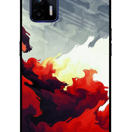 Fire Cloud Realme GT 5G Glass Case Back Cover by Casekaro