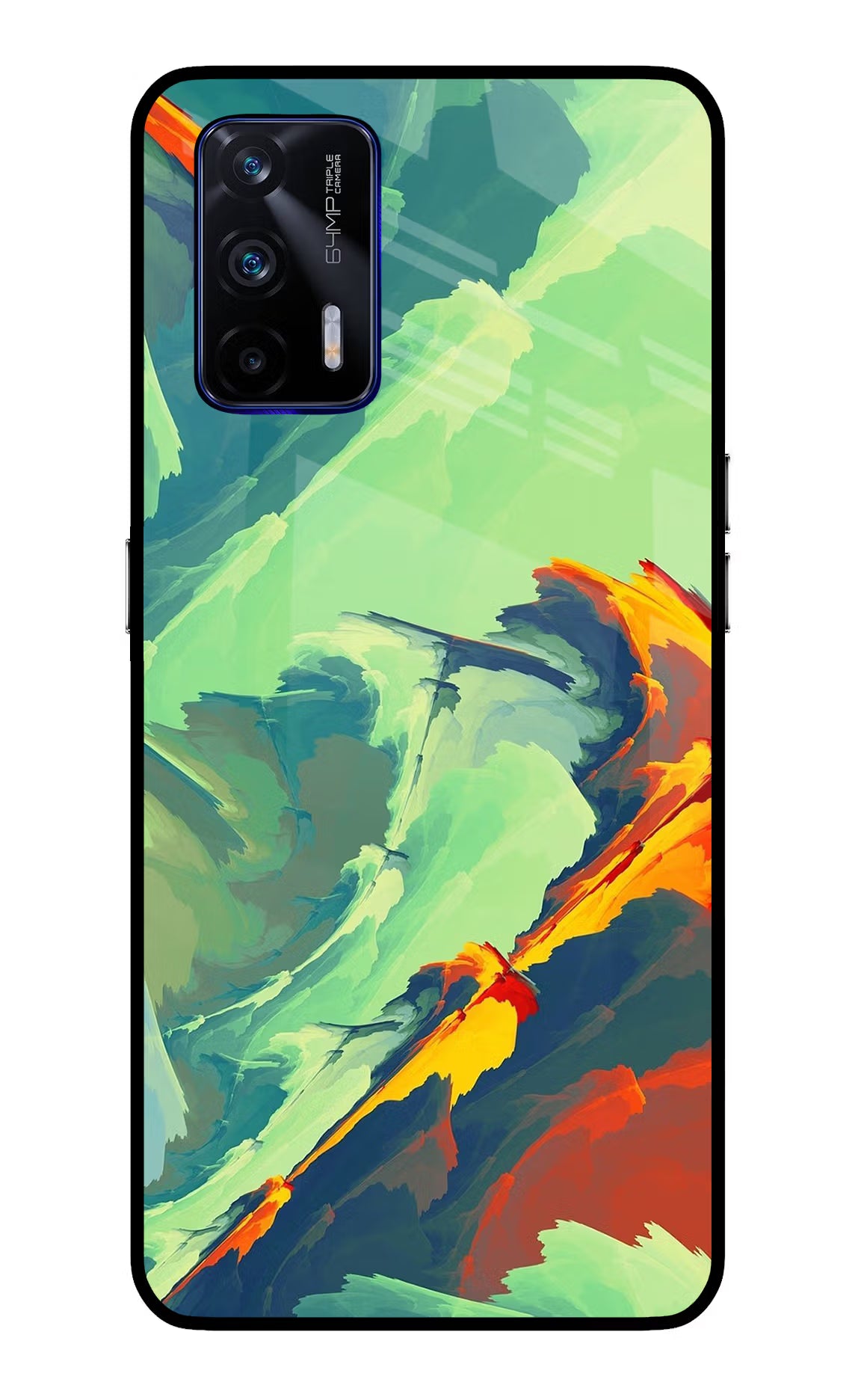 Paint Art Realme GT 5G Glass Case Back Cover by Casekaro