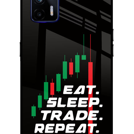 Eat Sleep Trade Repeat Realme GT 5G Glass Case
