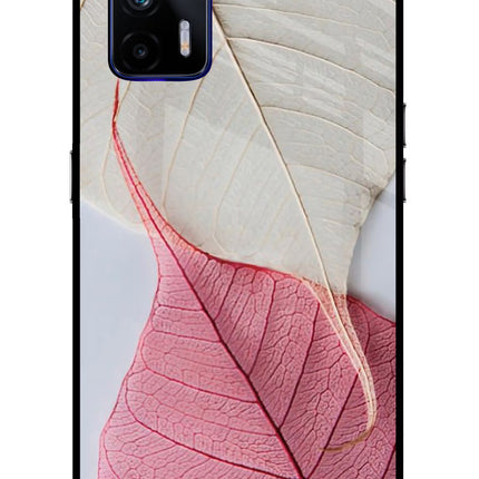 White Pink Leaf Realme GT 5G Glass Case