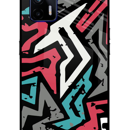Geometric Graffiti Realme GT 5G Glass Case