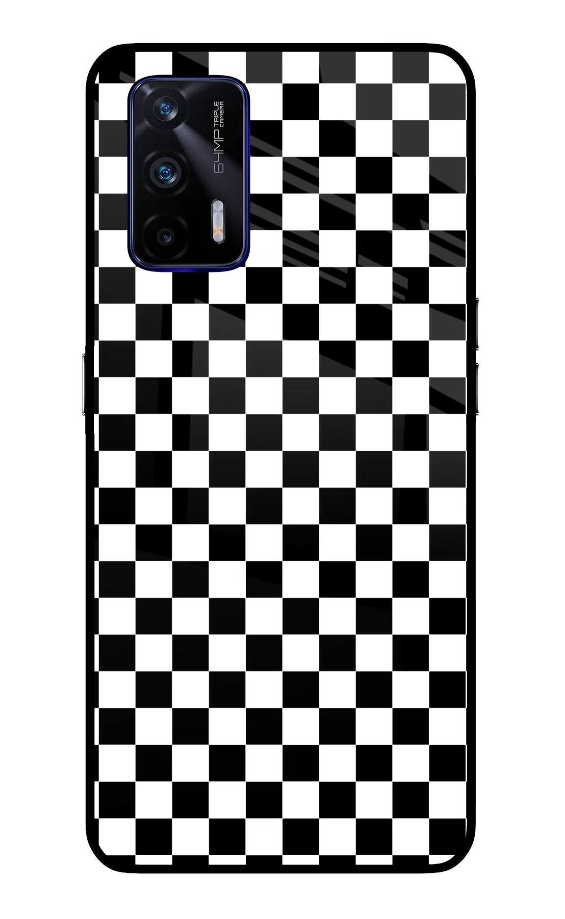 Chess Board Realme GT 5G Glass Case Back Cover by Casekaro