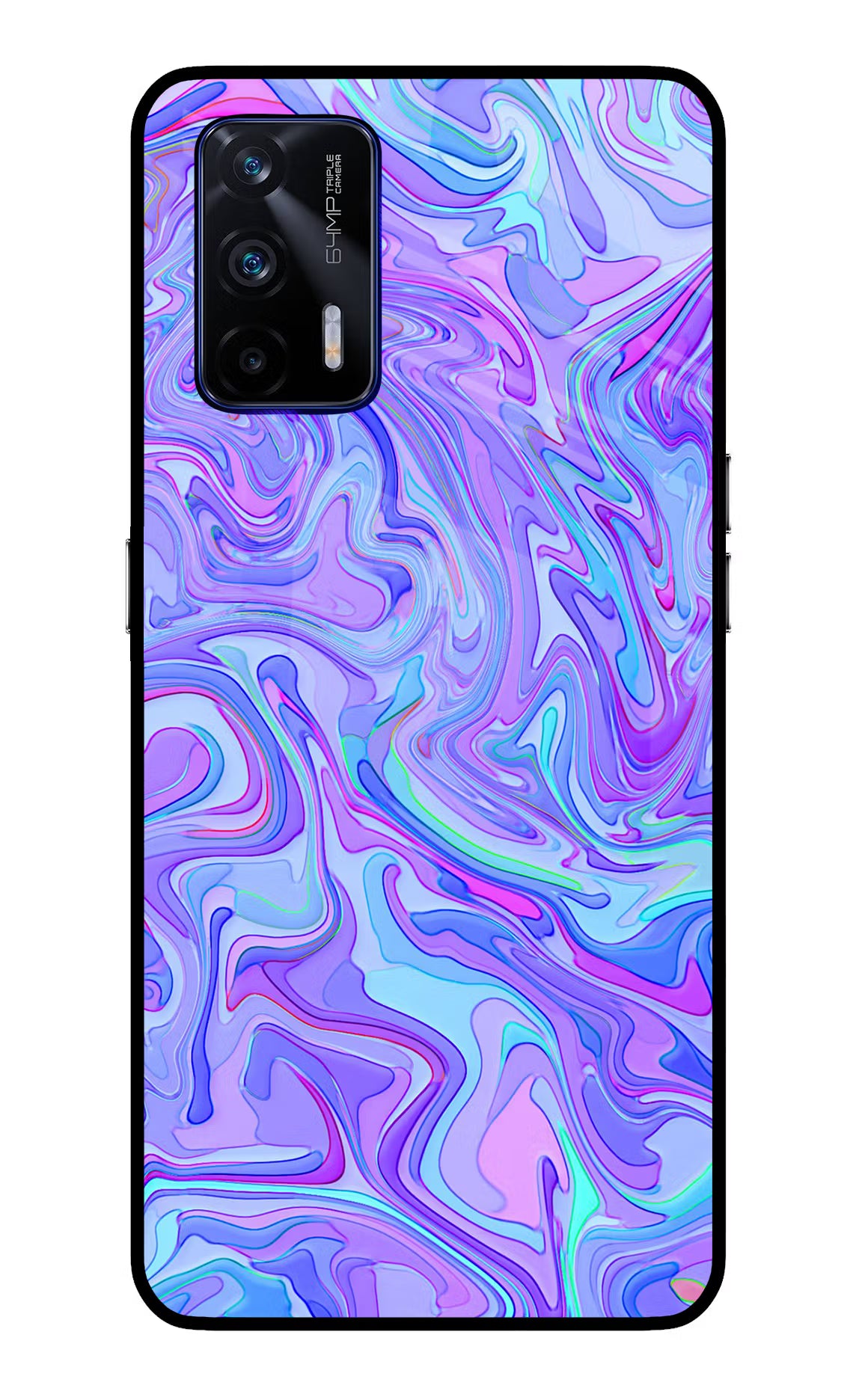 Glitter Realme GT 5G Glass Case Back Cover by Casekaro