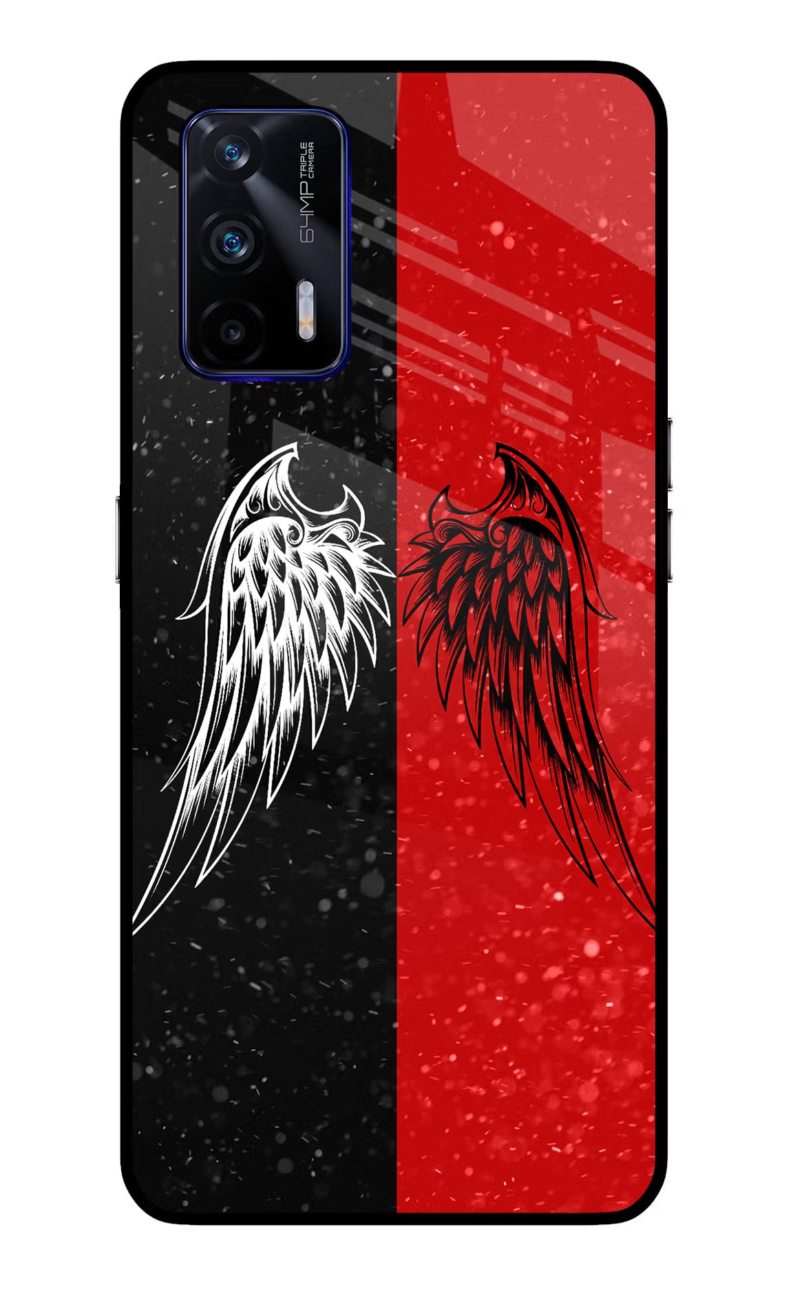 Wings Realme GT 5G Glass Case Back Cover by Casekaro