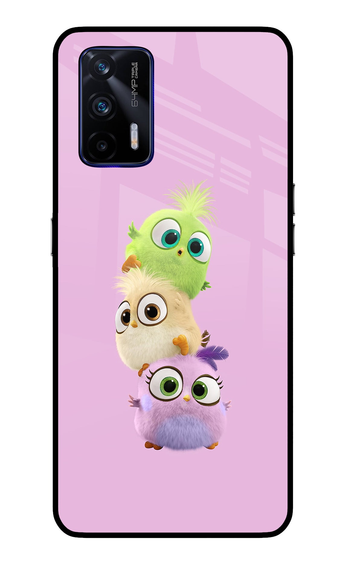 Cute Little Birds Realme GT 5G Glass Case