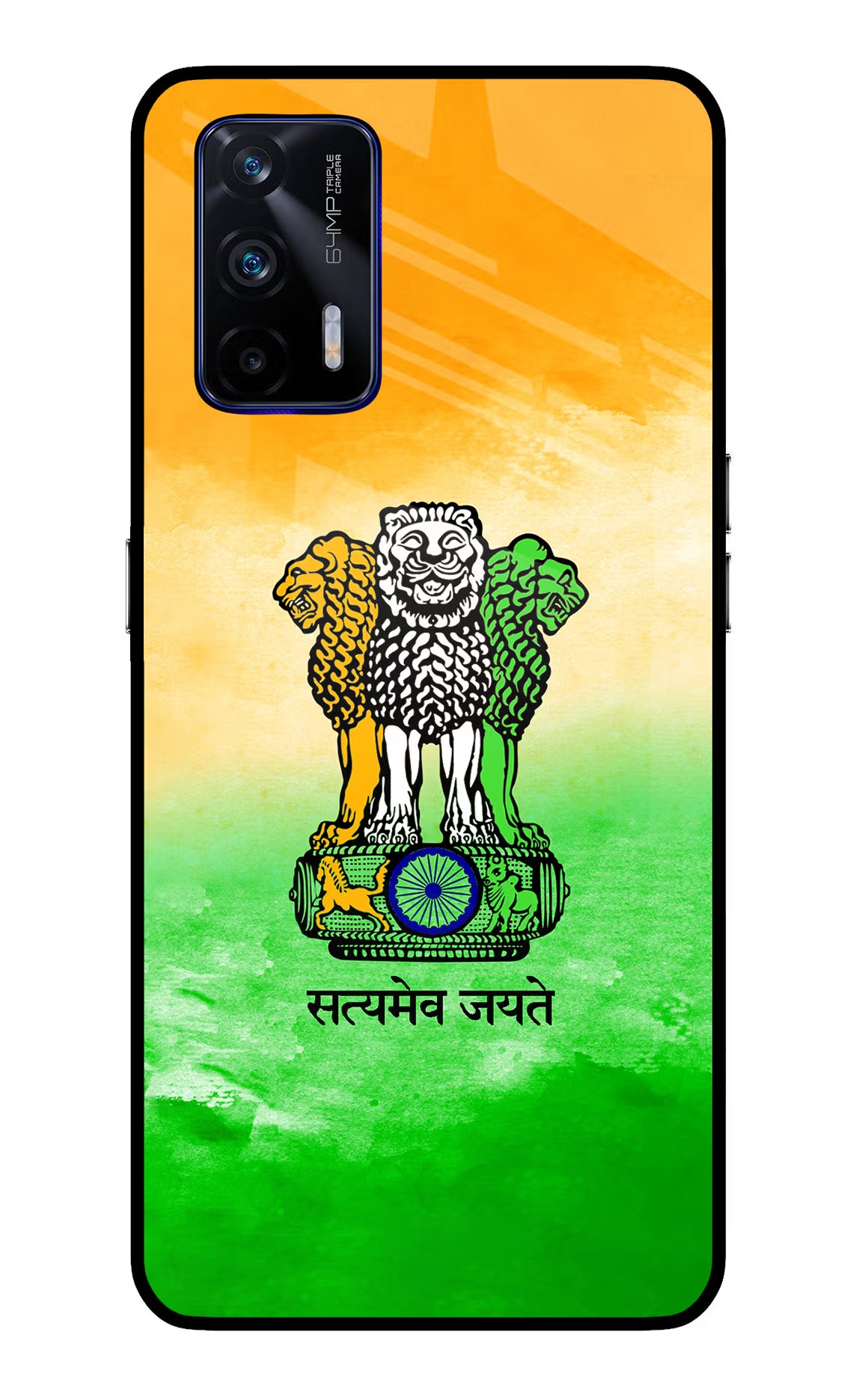 Satyamev Jayate Flag Realme GT 5G Glass Case
