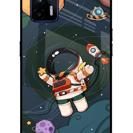 Cartoon Astronaut Realme GT 5G Glass Case