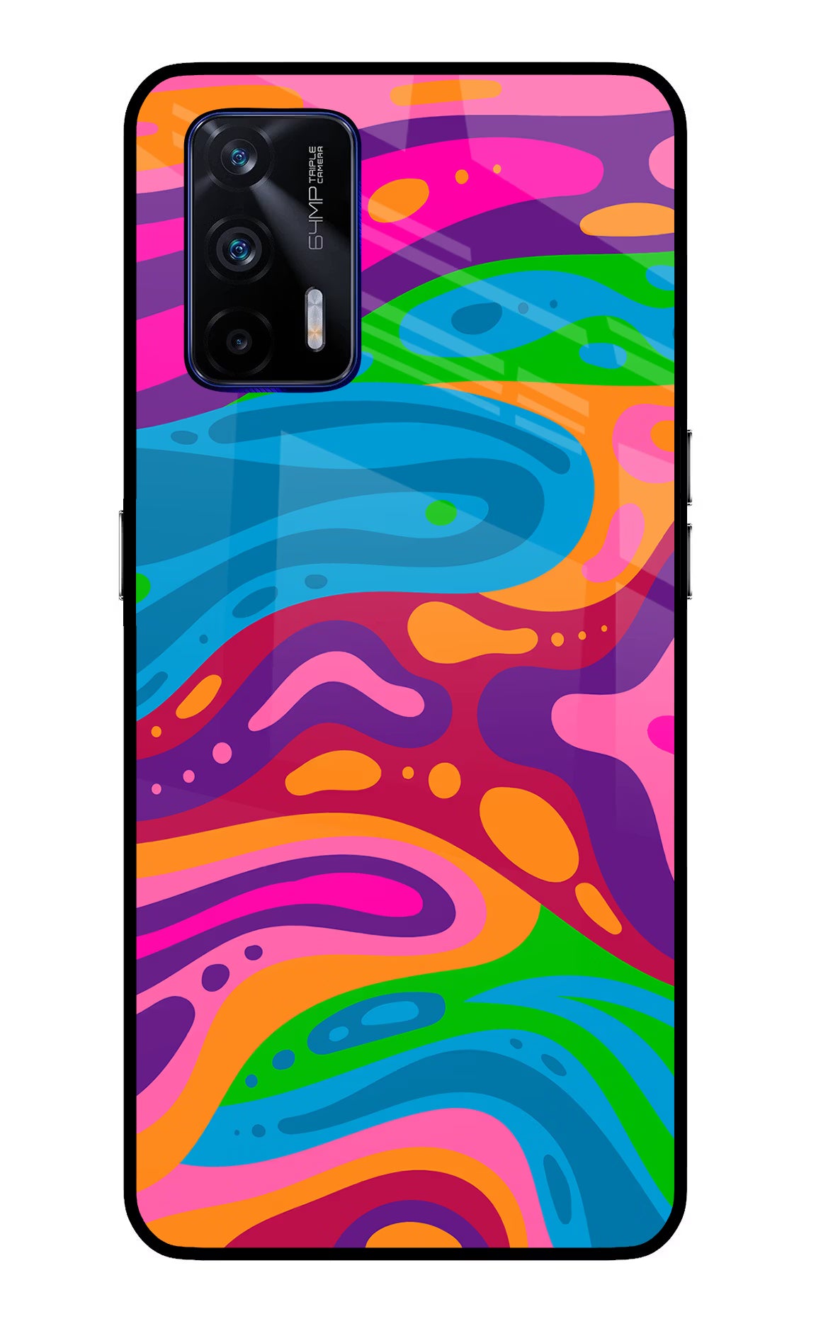 Trippy Pattern Realme GT 5G Glass Case