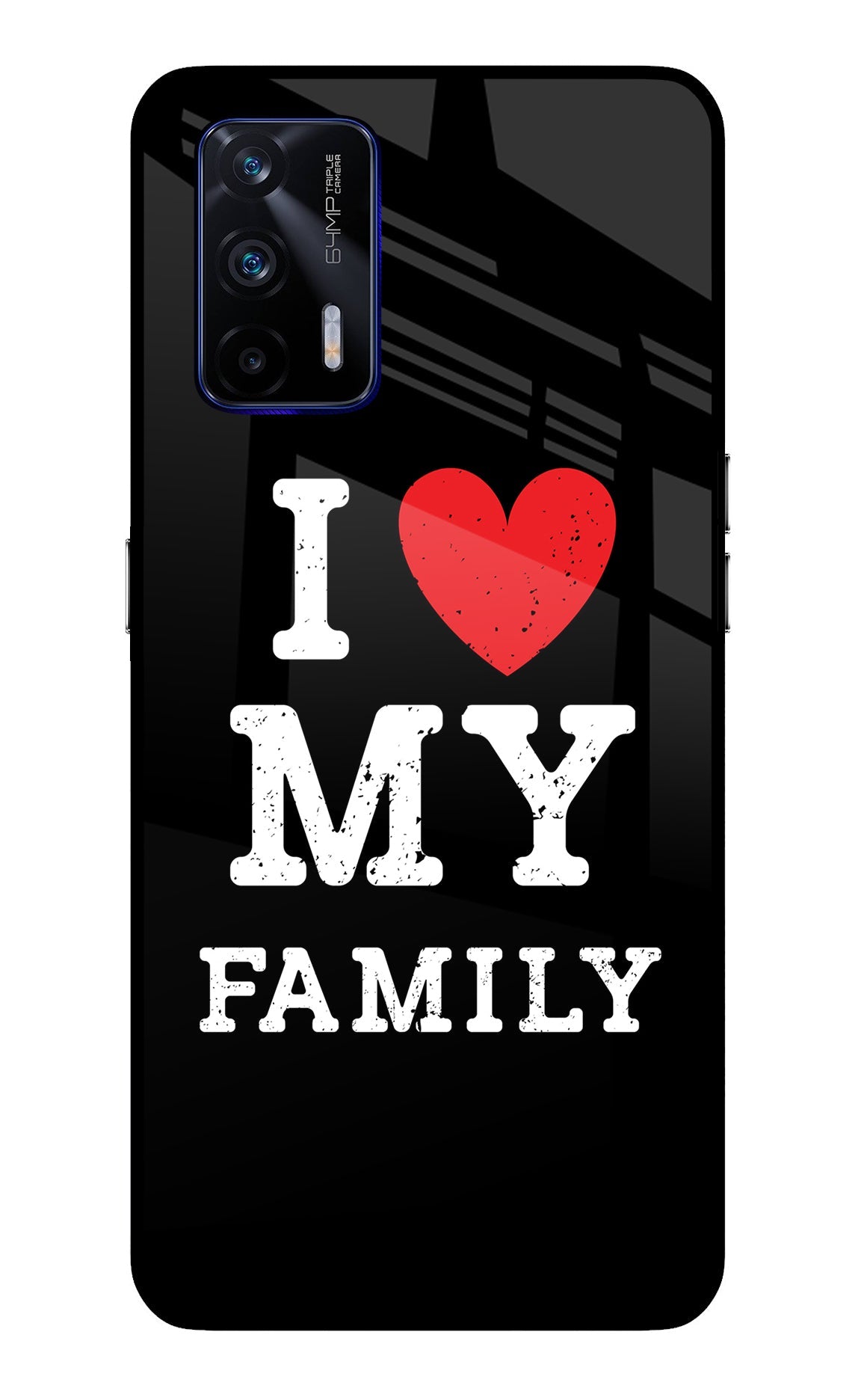 I Love My Family Realme GT 5G Glass Case